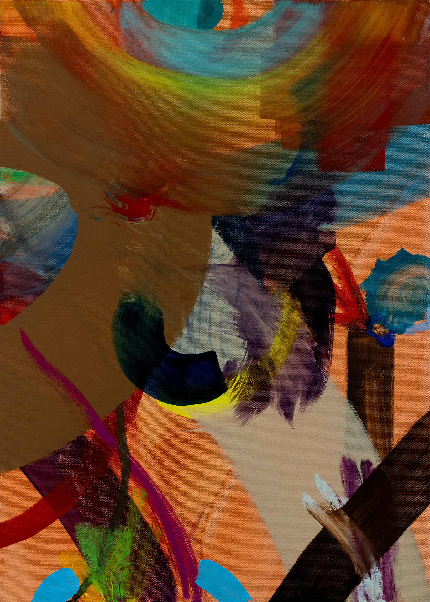 Abstract oil painting by Finnish artist Matti Närekangas, 2024