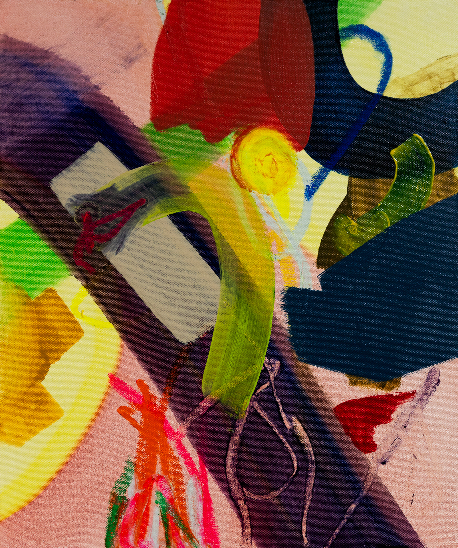 Abstract oil painting by Finnish artist Matti Närekangas, 2024