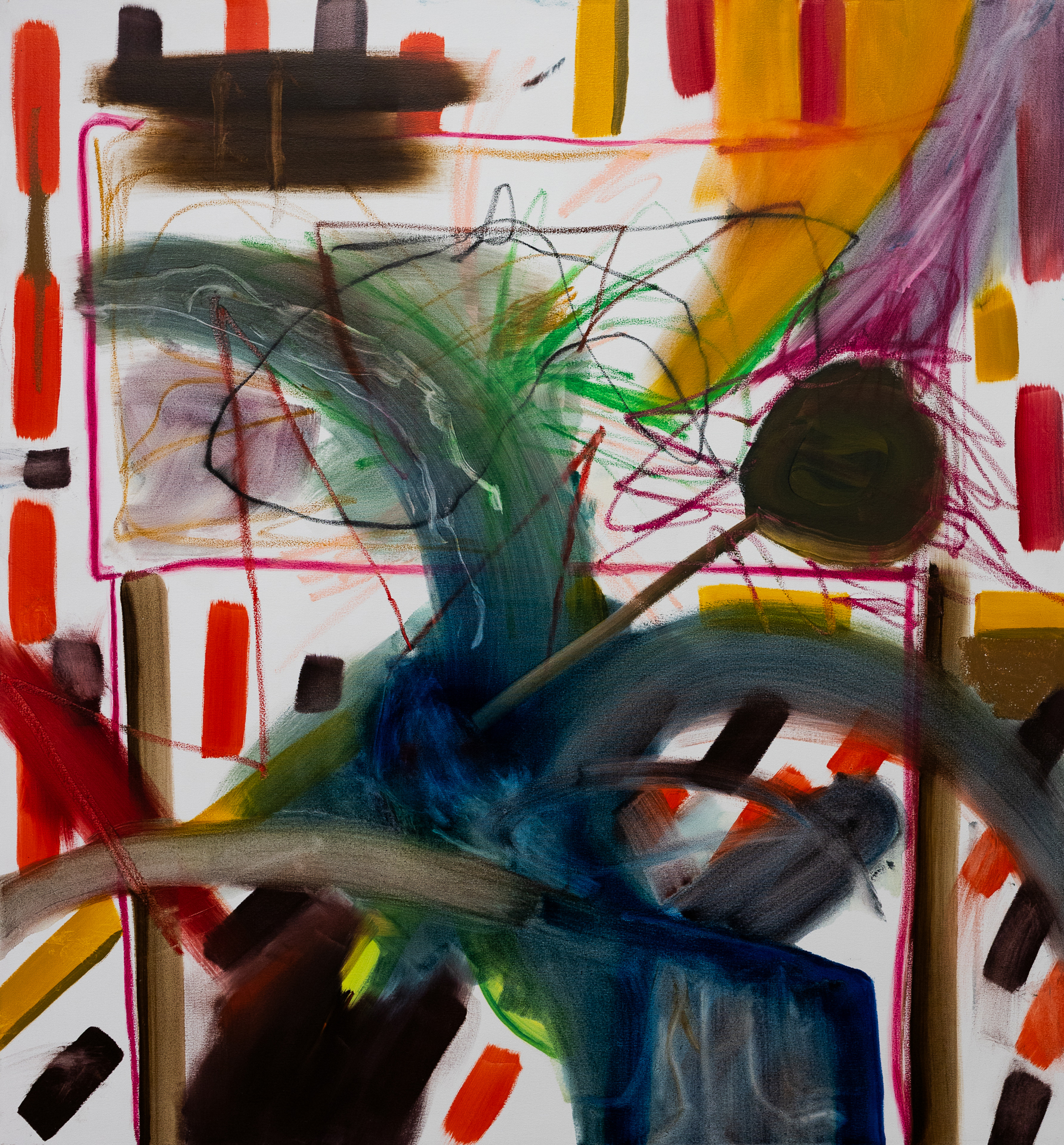 Abstract oil painting by Finnish artist Matti Närekangas, 2023