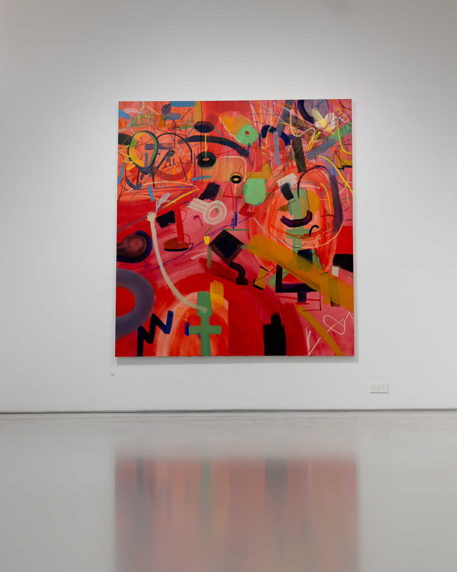 Abstract oil painting by Finnish artist Matti Närekangas, 2024