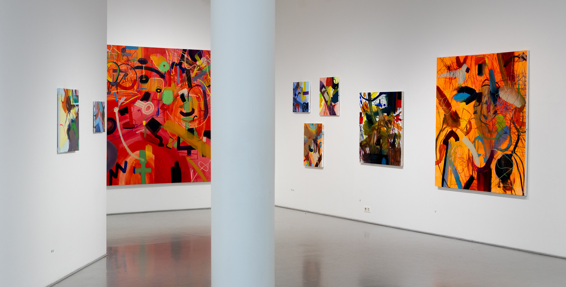 Abstract oil painting by Finnish artist Matti Närekangas, 2024