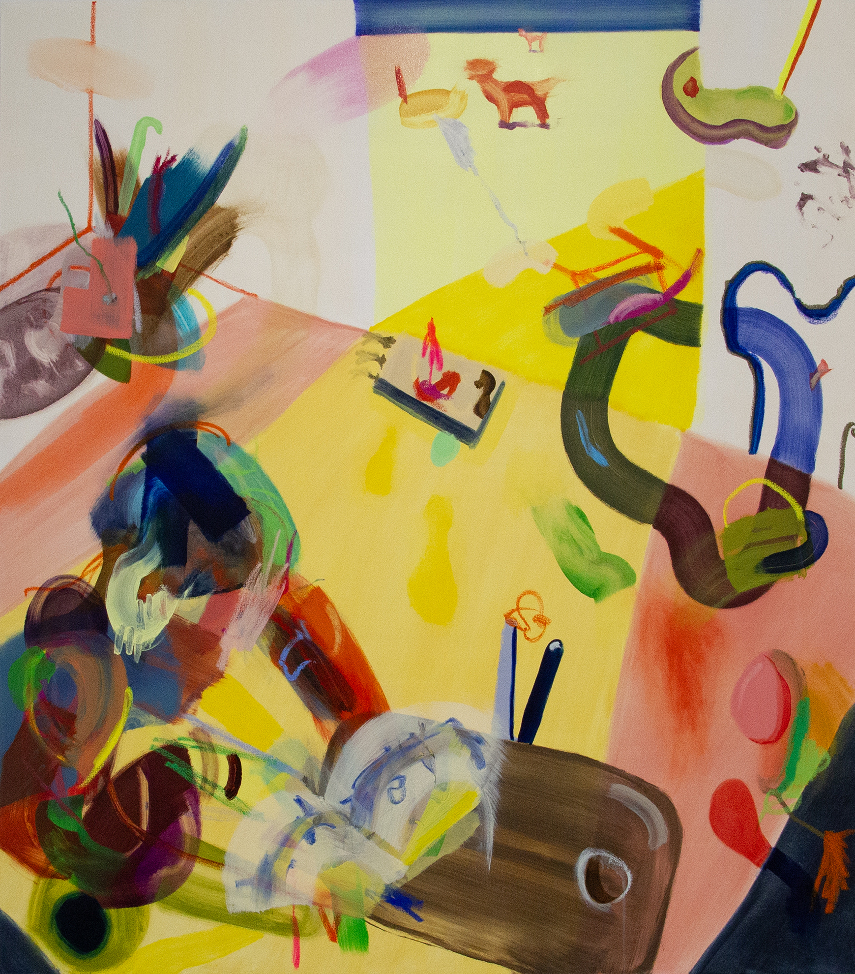 Abstract oil painting by Finnish artist Matti Närekangas, 2025