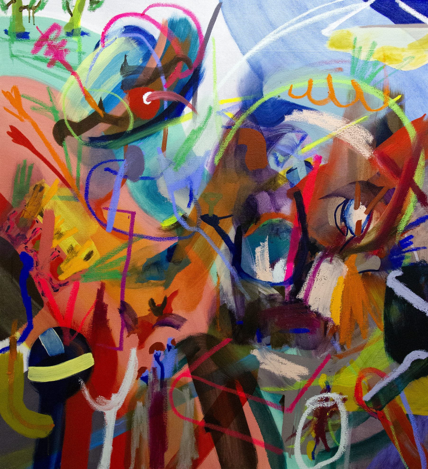 Abstract oil painting by Finnish artist Matti Närekangas, 2025