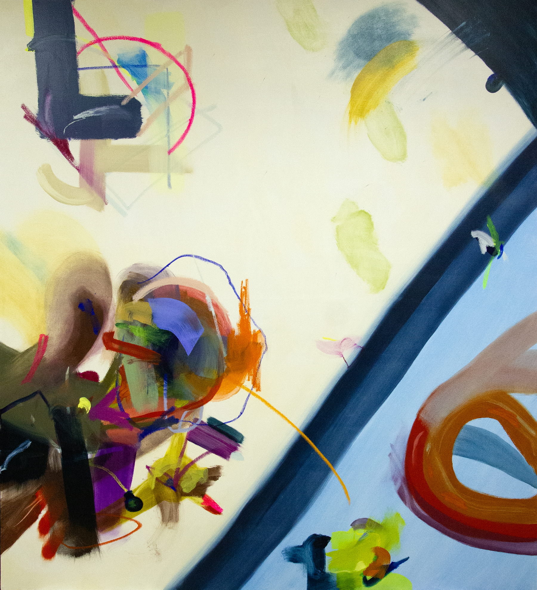 Abstract oil painting by Finnish artist Matti Närekangas, 2025