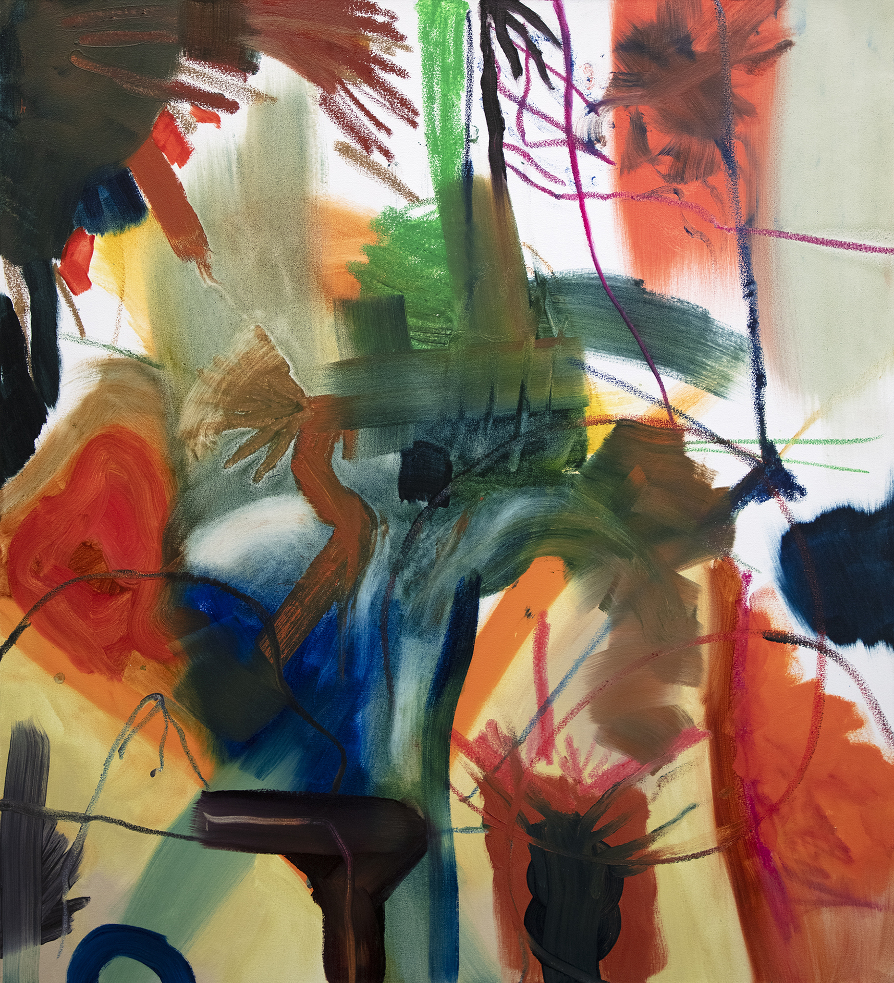 Abstract oil painting by Finnish artist Matti Närekangas, 2023