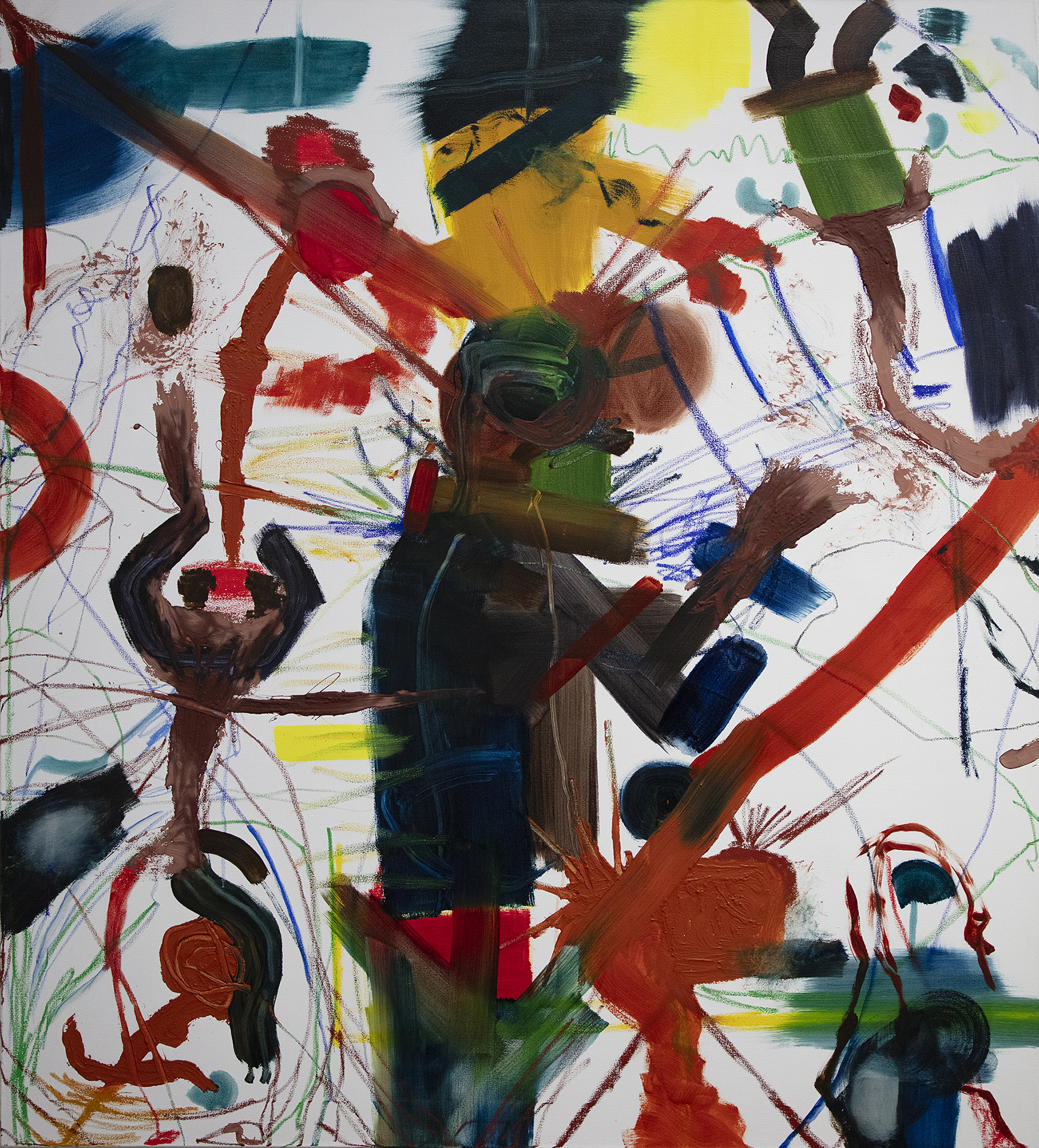 Abstract oil painting by Finnish artist Matti Närekangas, 2023