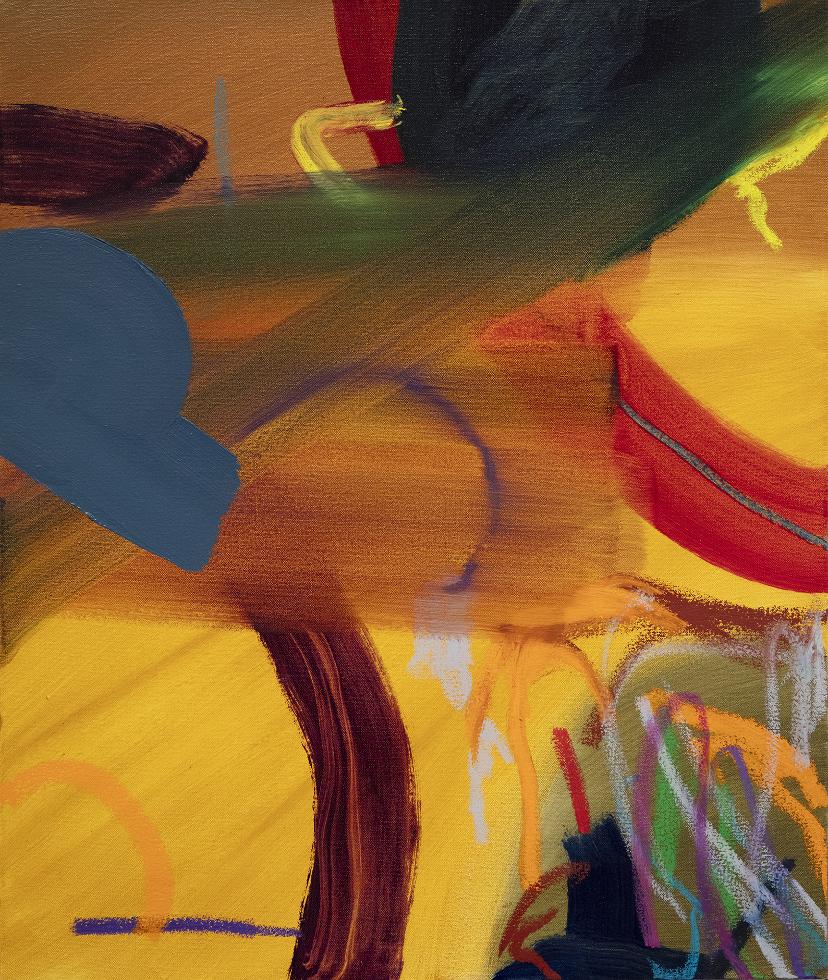 Abstract oil painting by Finnish artist Matti Närekangas, 2024