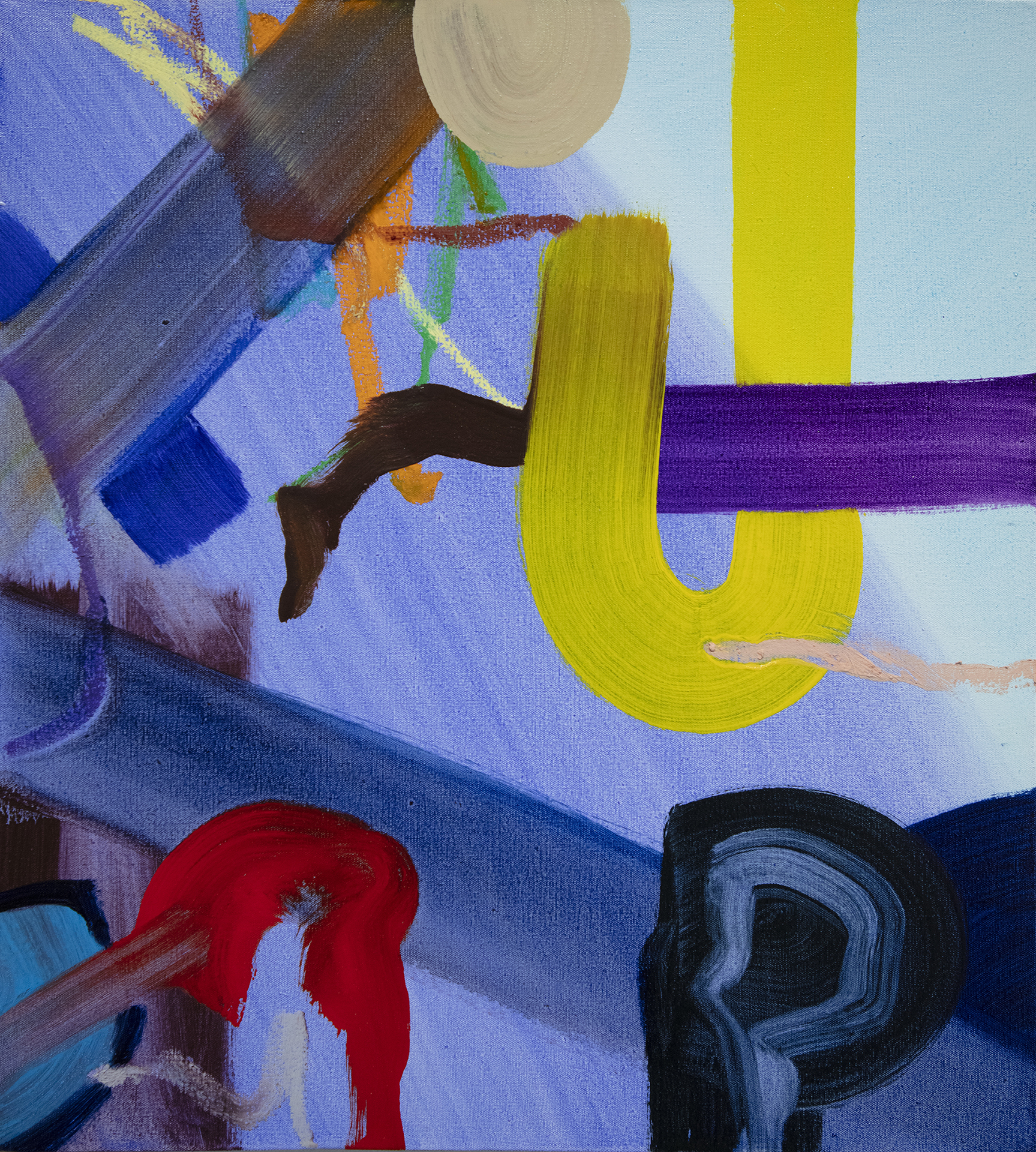 Abstract oil painting by Finnish artist Matti Närekangas, 2024