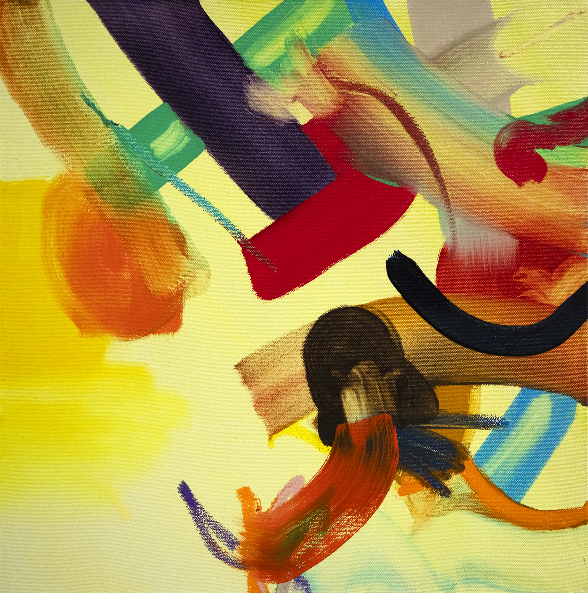 Abstract oil painting by Finnish artist Matti Närekangas, 2024