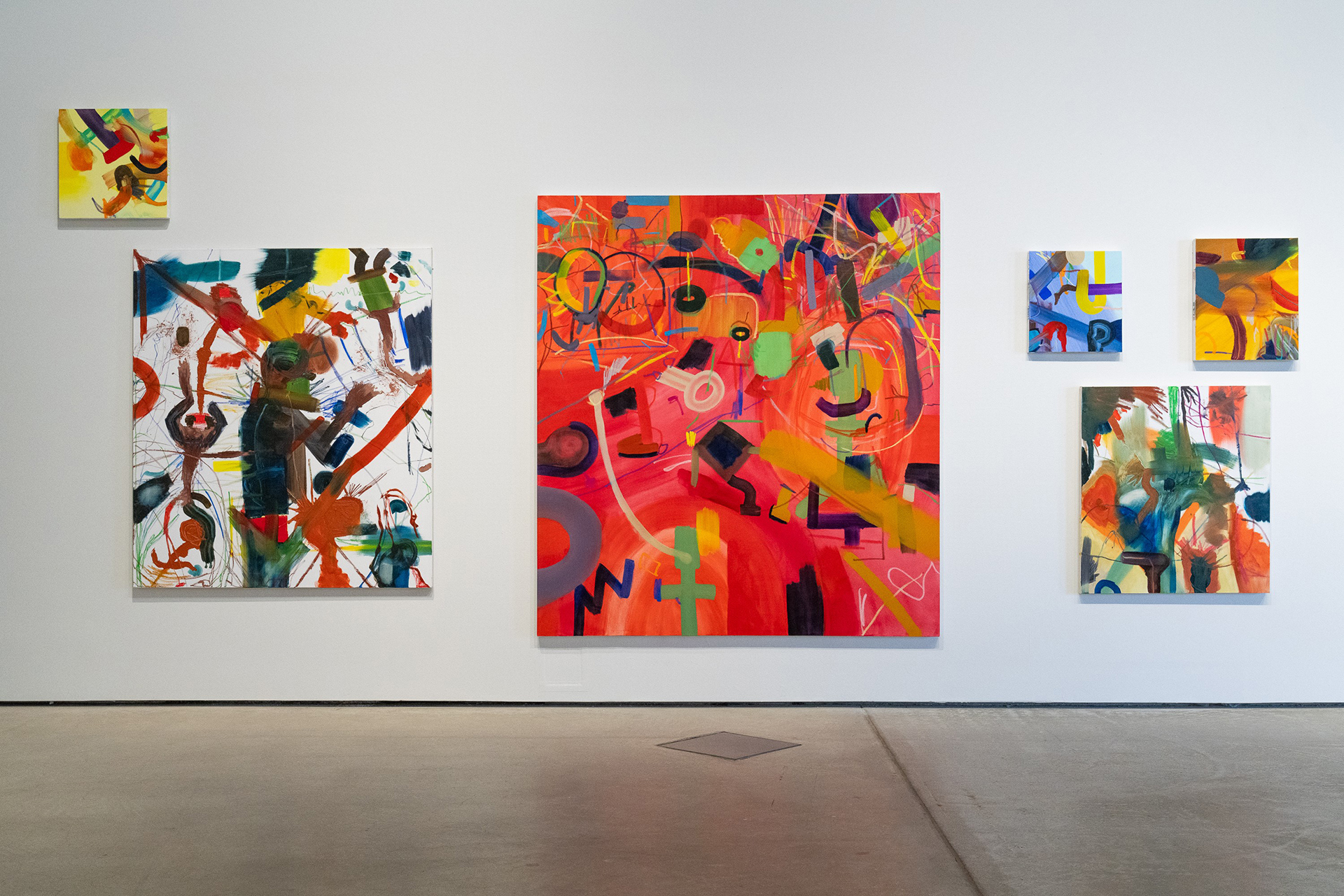 Abstract oil painting by Finnish artist Matti Närekangas, 2024