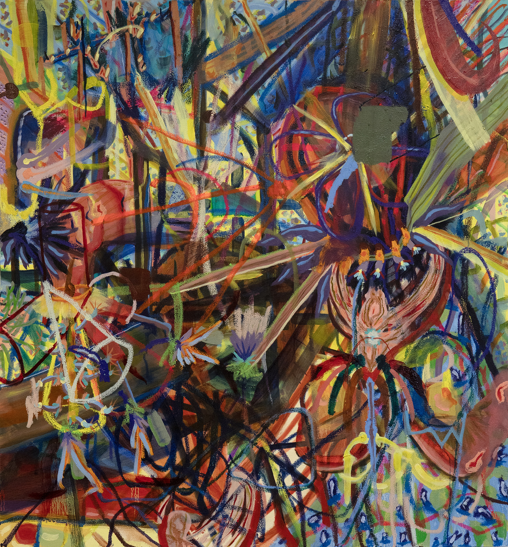 Abstract oil painting by Finnish artist Matti Närekangas, 2026
